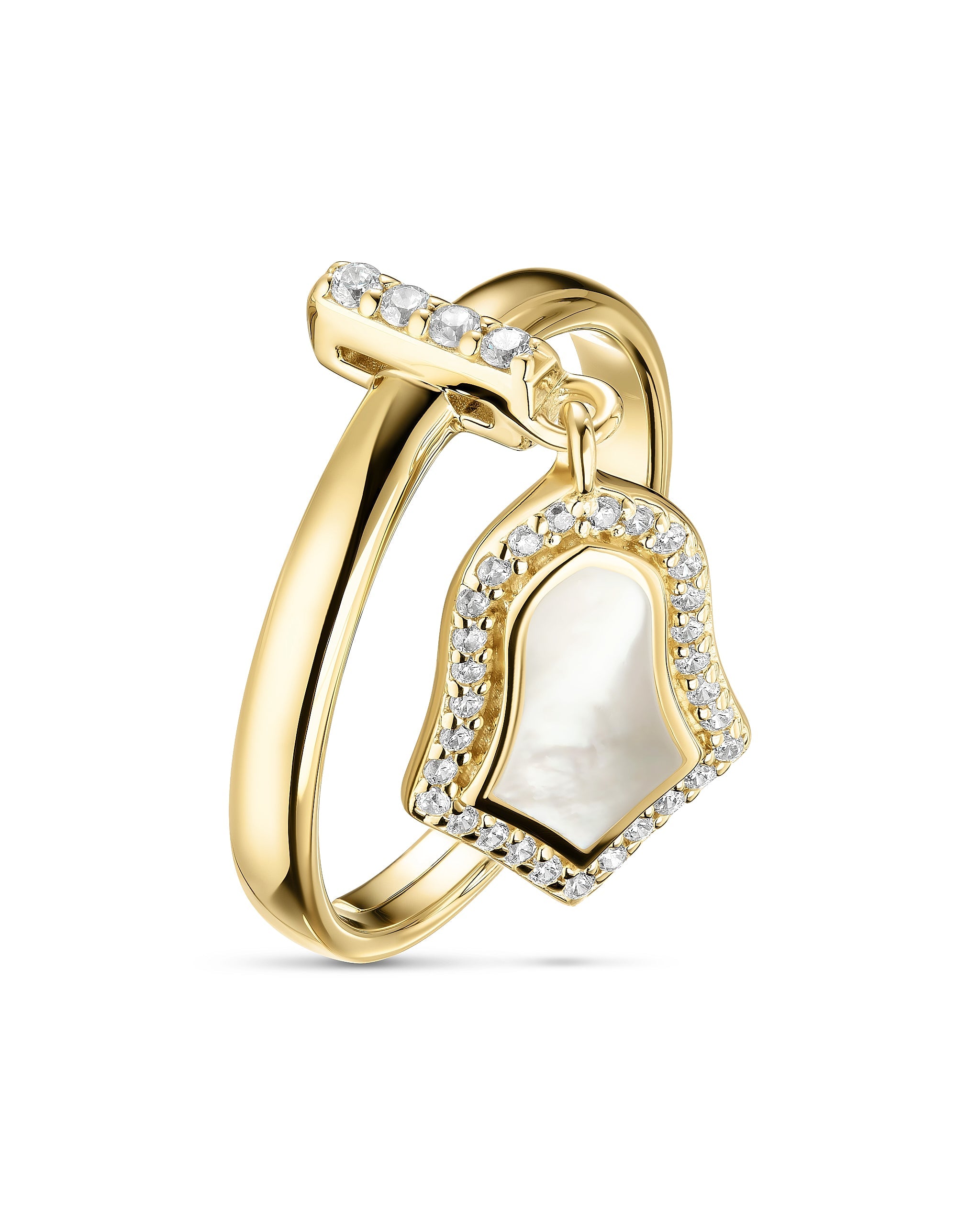 Steppe Tulip Ring | Mother of Pearl | Yellow Gold