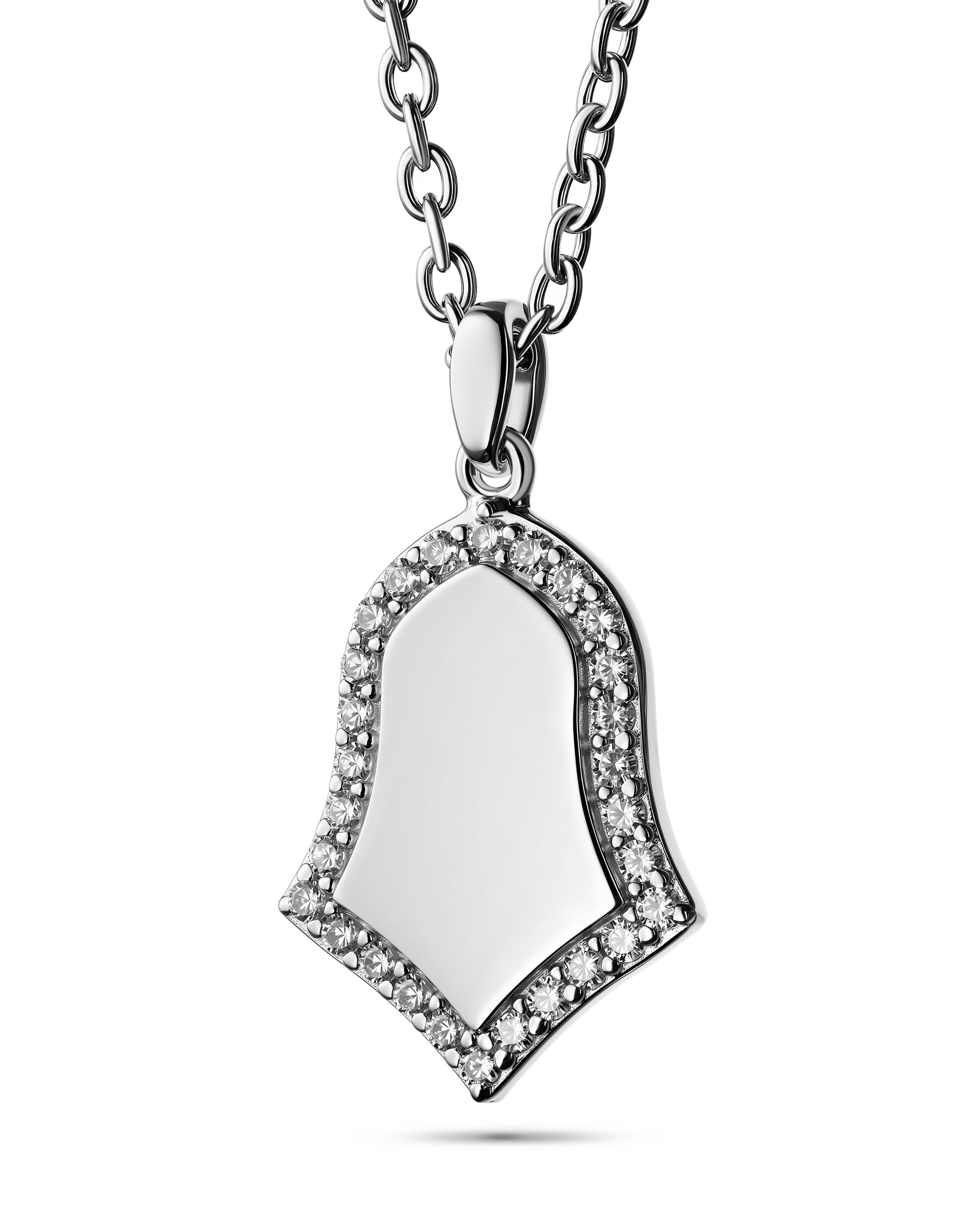 Steppe Tulip Double-Sided Pendant | Mother of Pearl | Rhodium