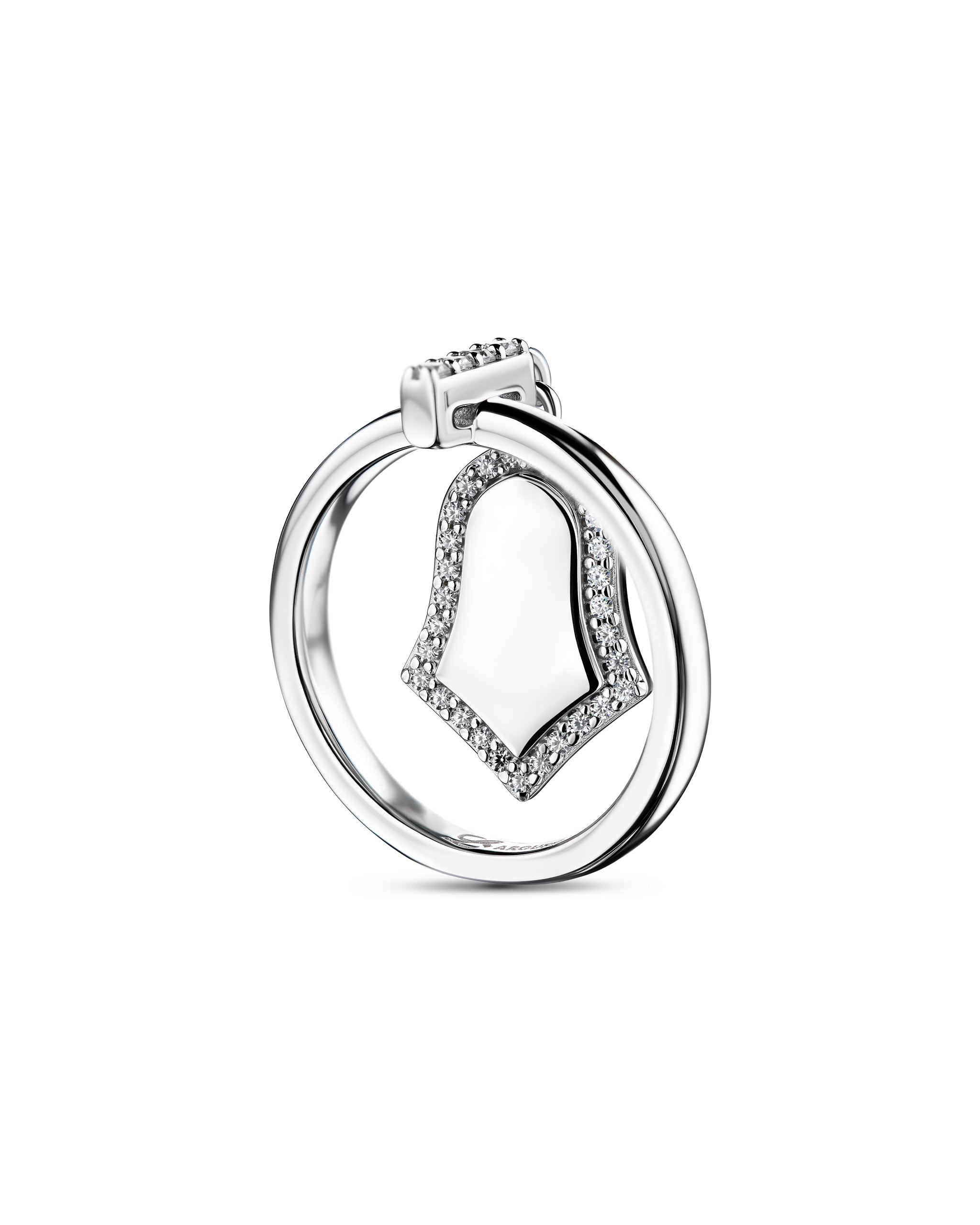 Steppe Tulip Double-Sided Ring | Mother of Pearl | Rhodium